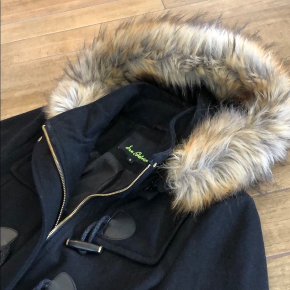 Black wool duffel toggle coat - Picture 2 of 8